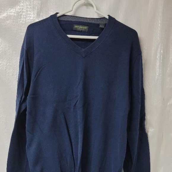 Mens John Bartlett - Concensus V-Neck Sweater -‎ Large - Blue - Picture 1 of 5